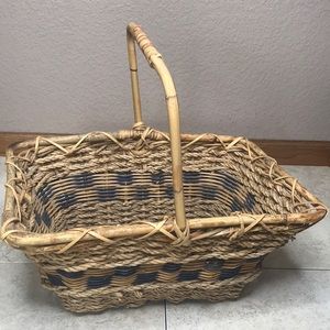 Vintage Large Woven Basket Decor Storage